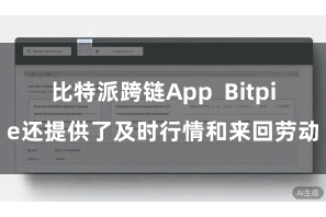 比特派跨链App Bitpie还提供了及时行情和来回劳动