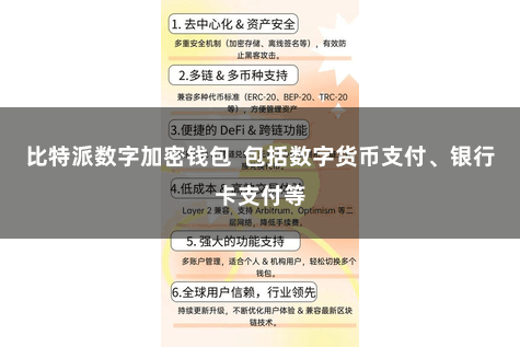 比特派数字加密钱包  包括数字货币支付、银行卡支付等