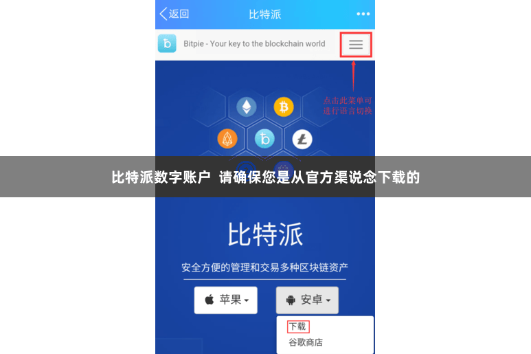 比特派数字账户  请确保您是从官方渠说念下载的